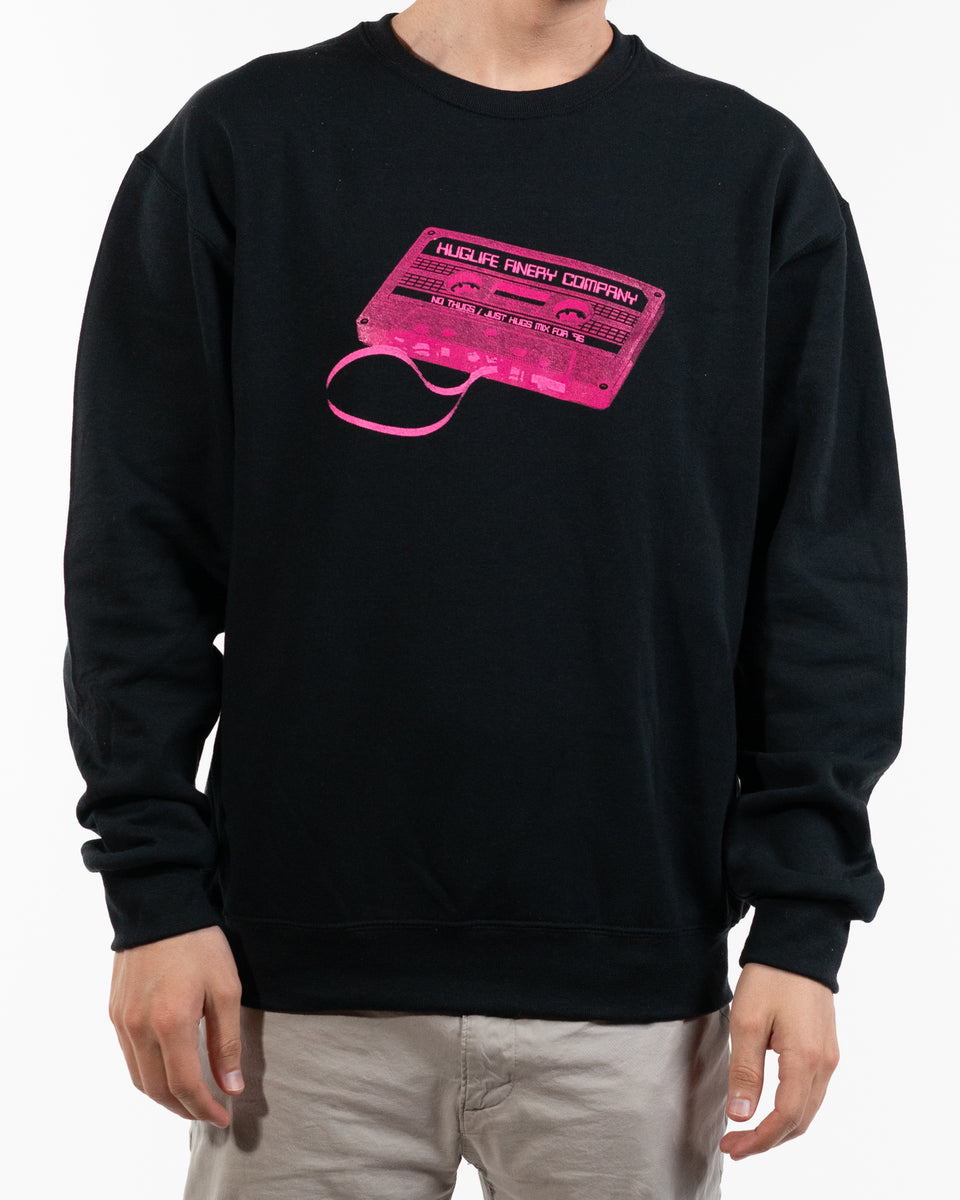 The Teddy / Black Unisex Crewneck Sweatshirt / Mix Tape Graphic