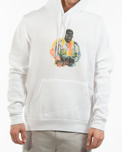 The Wallace / White Short Sleeve Biggie Watercolor Print