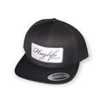 Charcoal Snapback / Vintage grey and white gas patch